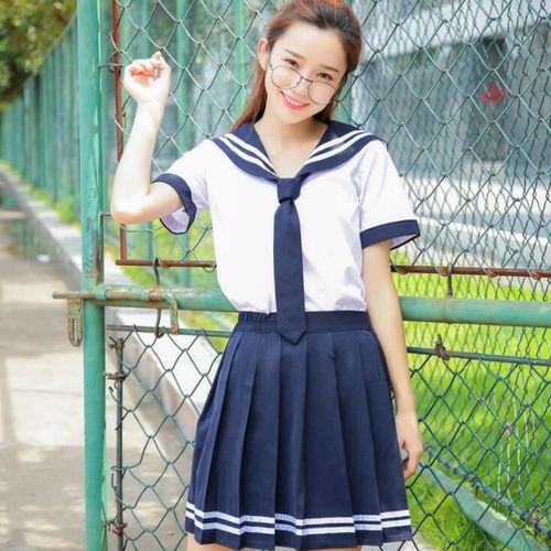 Ensemble Cosplay Déguisement Uniforme Écolière Scolaire Marine Marin Étudiant Vêtement Habille Magasin Boutique