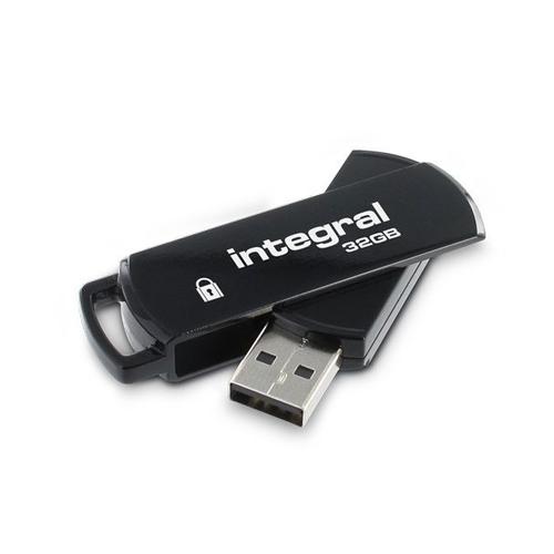 Integral Secure 360 - Clé USB - 32 Go - USB 3.0 - Noir élégant