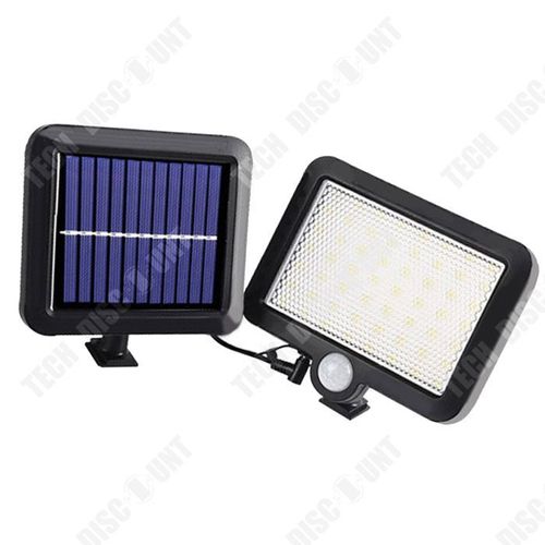 Td® 1 Pièce 56led Applique Murale Solaire Extérieure Capteur De Corps Humain Lumière Ip65 Étanche Extérieure Étanche Lampadaire Cour