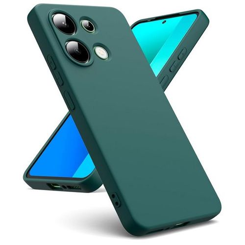 Coque Pour Xiaomi Redmi Note 13 4g - Housse Etui Silicone Gel Fine + Verre Trempe - Vert