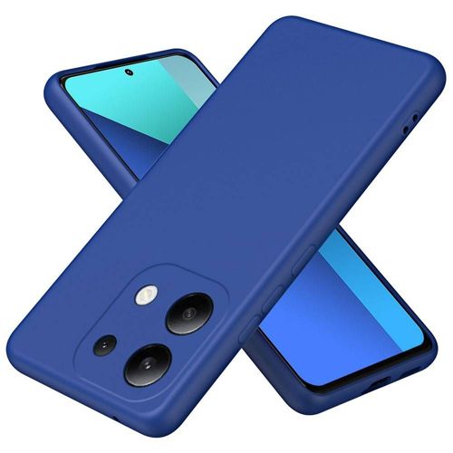 Coque Pour Xiaomi Redmi Note 13 4g - Housse Etui Silicone Gel Fine + Film Ecran - Bleu Fonce