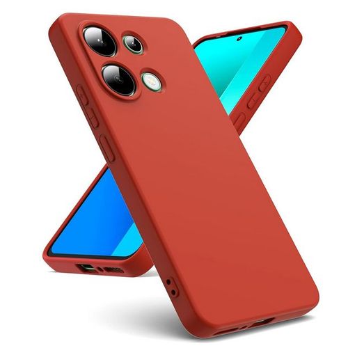 Coque Pour Xiaomi Redmi Note 13 4g - Housse Etui Silicone Gel Fine + Film Ecran - Rouge
