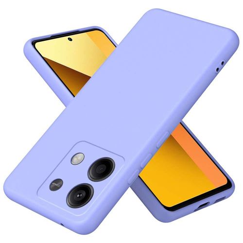 Coque Pour Xiaomi Redmi Note 13 5g - Housse Etui Silicone Gel Fine + Verre Trempe - Mauve