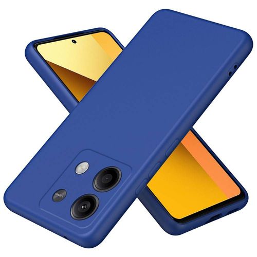 Coque Pour Xiaomi Redmi Note 13 5g - Housse Etui Silicone Gel Fine + Film Ecran - Bleu Fonce