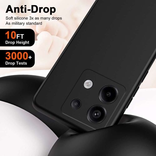 Coque Pour Xiaomi Redmi Note 13 Pro 5g / Poco X6 5g - Housse Etui Silicone Gel Fine + Verre Trempe - Noir