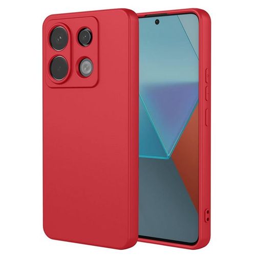Coque Pour Xiaomi Redmi Note 13 Pro 4g / Poco M6 Pro 4g - Housse Etui Silicone Gel Fine + Verre Trempe - Rouge