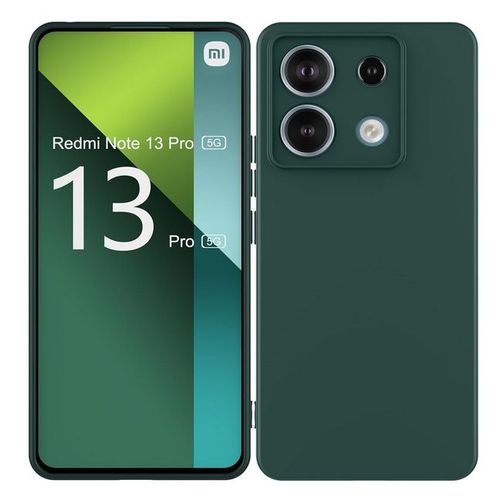 Coque Pour Xiaomi Redmi Note 13 Pro 5g / Poco X6 5g - Housse Etui Silicone Gel Fine + Verre Trempe - Vert