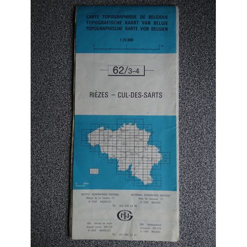 Carte Topographique De Belgique - Ign 62/3-4