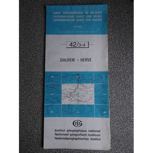 Carte Topographique De Belgique - Ign 42/3-4