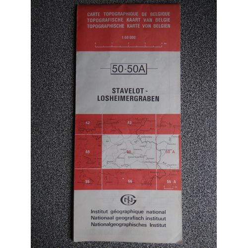 Carte Topographique De Belgique - Ign 50-50a