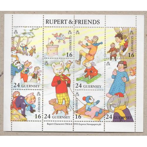 Bloc-Feuillet Guernsey, Rupert & Friends , Y&t N° Bf 23, 1993