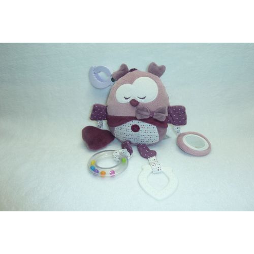 Doudou Hibou Mam'zelle Bou Activites D'eveil Peluche Sauthon