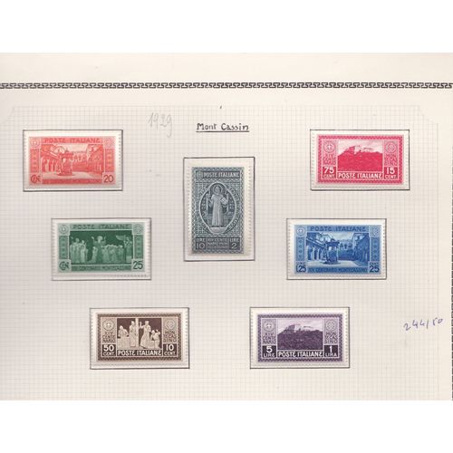 Serie Complete D'italie Neufs * Mont Cassin N°S 244/250