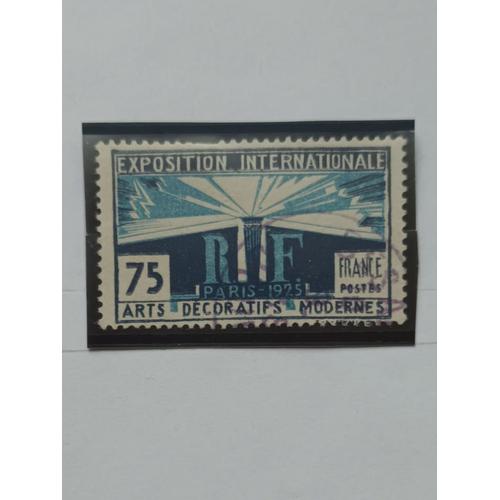 L368 -- Timbre Oblitéré France N °215 -- Année 1925 -- " Exposition Internationale : Les Arts Décoratifs, À Paris ".