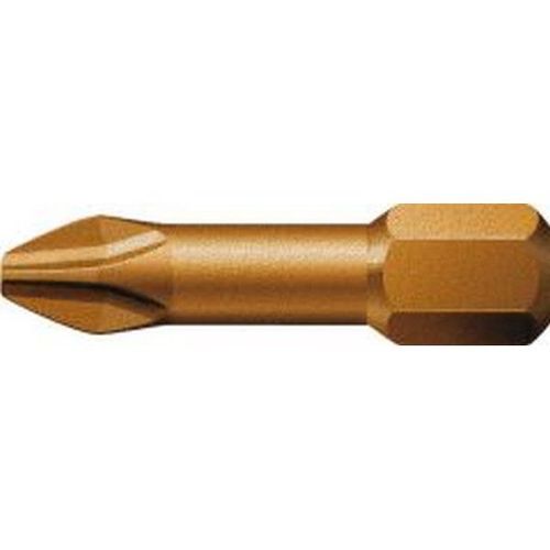 Embout extra-dur, pour vis cruciforme 1/4'' PH avec zone de torsion, 25 mm de long, Dimensions : PH 2, Long. totale 25 mm