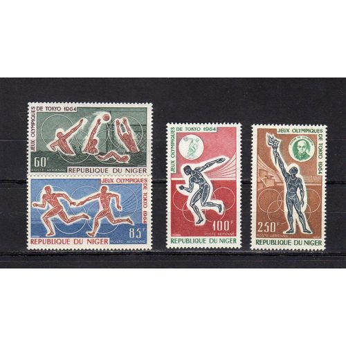 Timbres De Poste Aérienne Du Niger (Jeux Olympiques De Tokyo)
