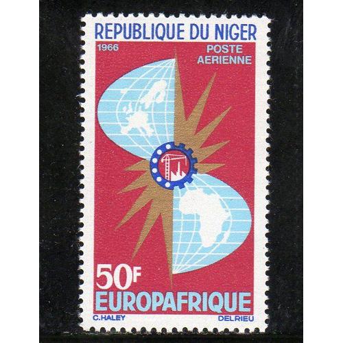 Timbre De Poste Aérienne Du Niger (2ème Anniversaire De LEuropafrique)