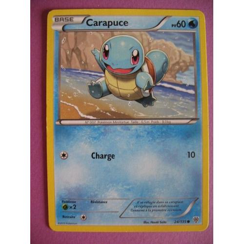 Carte Pokemon - Carapuce - 24/135 - Tempête Plasma - 2013 - Sc2