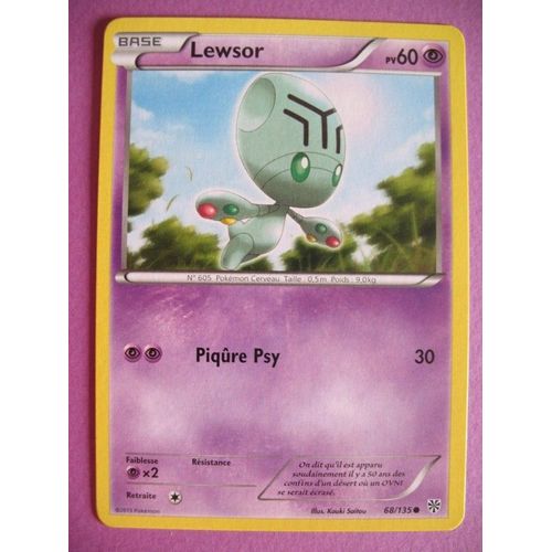 Carte Pokemon - Lewsor - 68/135 - Tempête Plasma - 2013 - Sc2