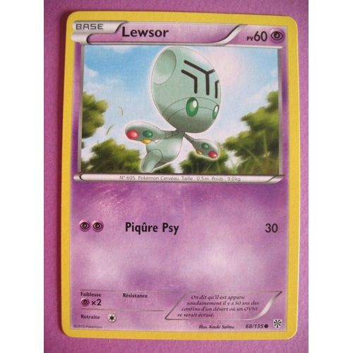 Carte Pokemon - Lewsor - 68/135 - Tempête Plasma - 2013 - Sc2