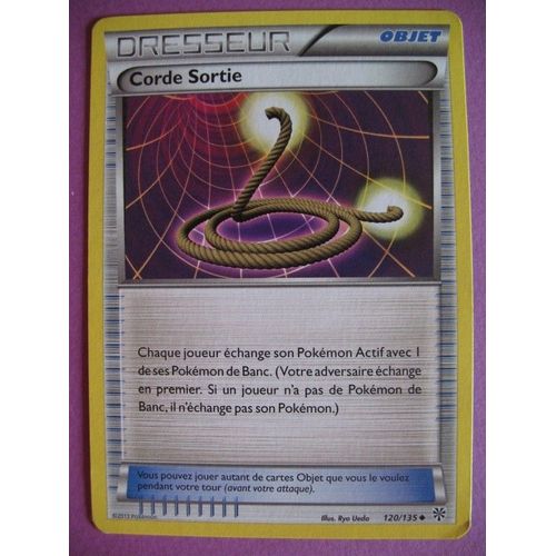 Carte Pokemon - Dresseur - Corde Sortie - 120/135 - Tempête Plasma - 2013 - Sc2