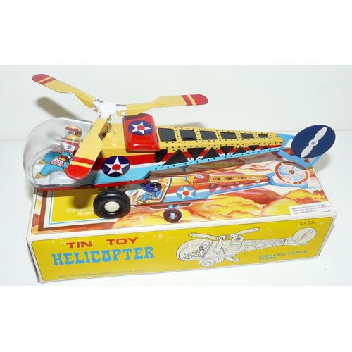 Hélicoptère À Friction-Tin Toys