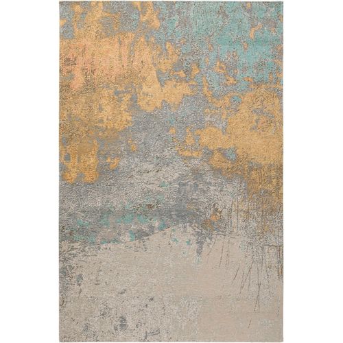 Tapis Vintage Tissé À Plat Frencie Beige/Bleu 240x340 Cm - Tapis Poil Ras / Effet Usé