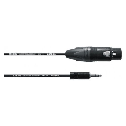 Cordial CPM1.5FW-UNB - Câble audio XLR femelle - mini-jack mâle stéréo 1,5 m série Peak