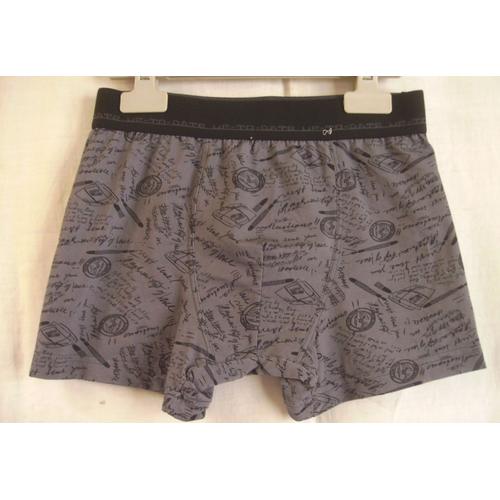 Boxer Gris Et Noir À Motifs- Up To Date - Taille 2 - (F 2 / Uk 34)