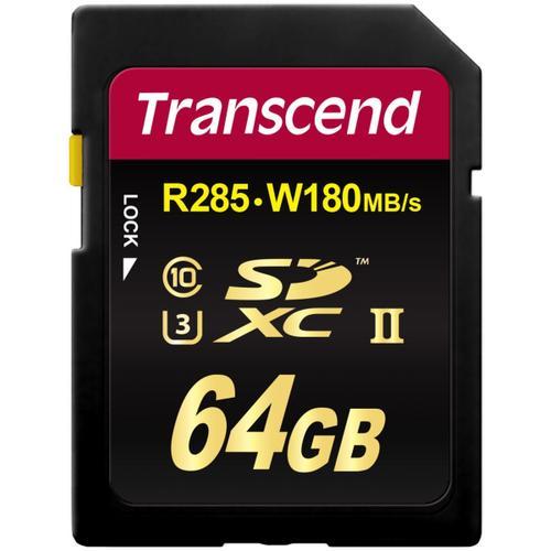 Transcend 700S - Carte mémoire flash - 64 Go - Video Class V90 / UHS-II U3 / Class10 - SDXC UHS-II
