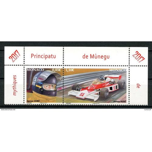 Monaco 2017 N° 3070/3071 Sport Automobile Formule 1 Pilote James Hunt