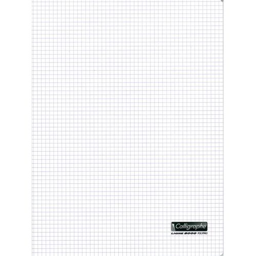 Clairefontaine Cahier Piqué Polypro 24x32cm 48p Q.5x5 90g Couvertures Assorties