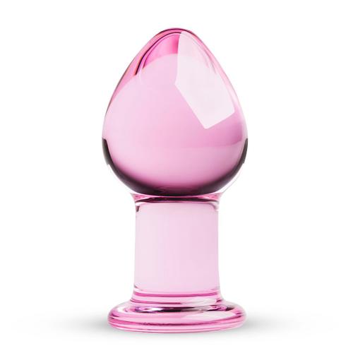 Ronde En Verre Butt Plug - Rose