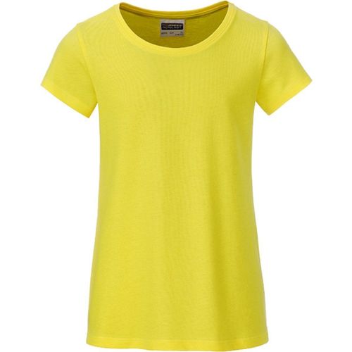 T-Shirt Enfant Fille Manches Courtes Bio - 8007g - Jaune