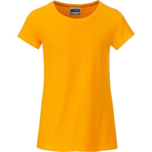 T-Shirt Enfant Fille Manches Courtes Bio - 8007g - Jaune D'or