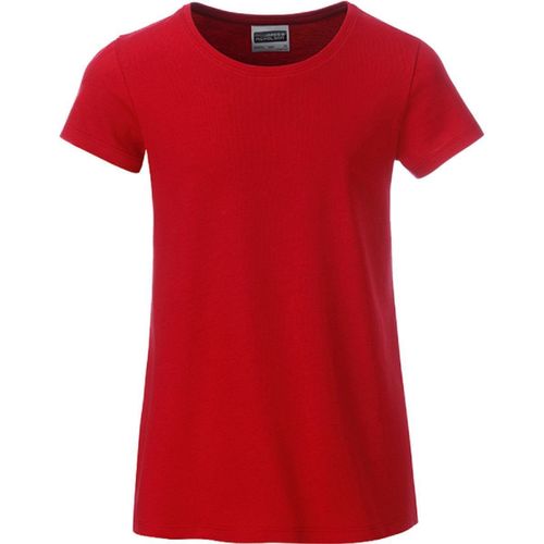 T-Shirt Enfant Fille Manches Courtes Bio - 8007g - Rouge