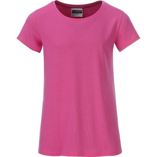 T-Shirt Enfant Fille Manches Courtes Bio - 8007g - Rose