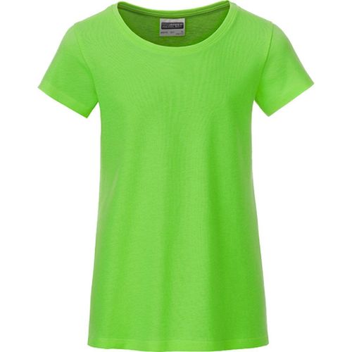 T-Shirt Enfant Fille Manches Courtes Bio - 8007g - Vert Citron
