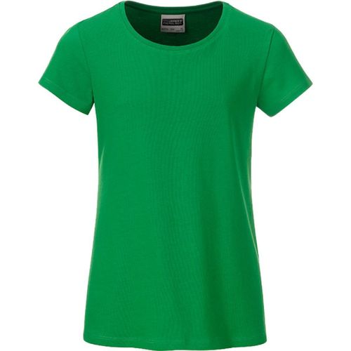 T-Shirt Enfant Fille Manches Courtes Bio - 8007g - Vert Fougère