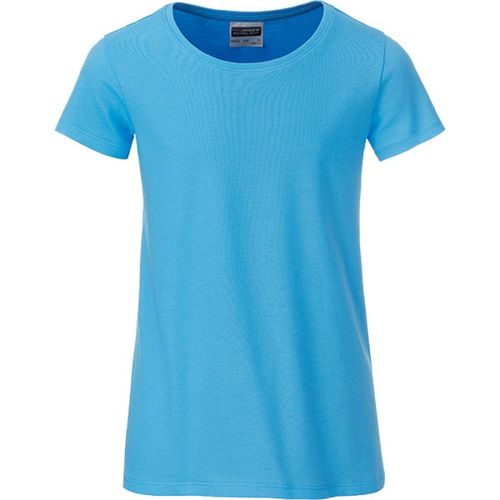 T-Shirt Enfant Fille Manches Courtes Bio - 8007g - Bleu Ciel