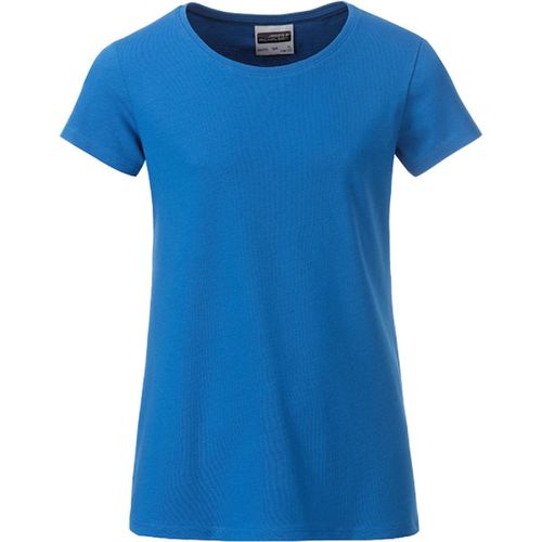T-Shirt Enfant Fille Manches Courtes Bio - 8007g - Bleu Cobalt