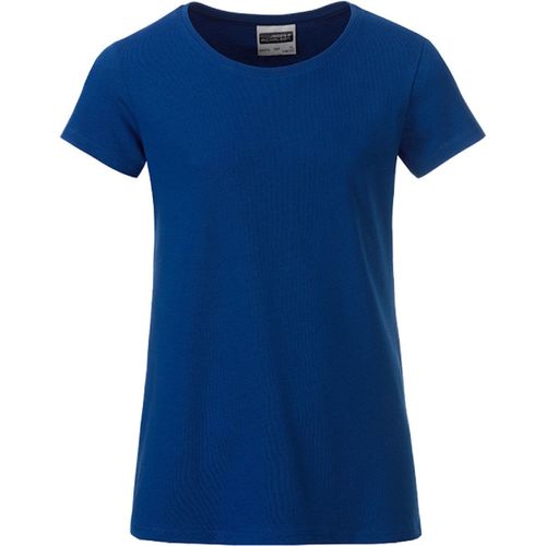 T-Shirt Enfant Fille Manches Courtes Bio - 8007g - Bleu Roi Foncé