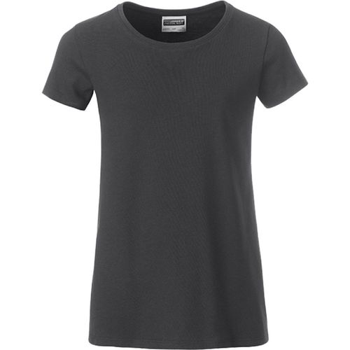 T-Shirt Enfant Fille Manches Courtes Bio - 8007g - Gris Graphite