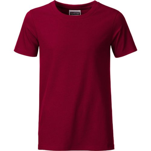 T-Shirt Enfant Gar?On Manches Courtes Bio - 8008b - Rouge Vin