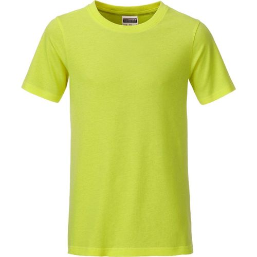 T-Shirt Enfant Gar?On Manches Courtes Bio - 8008b - Jaune Acide