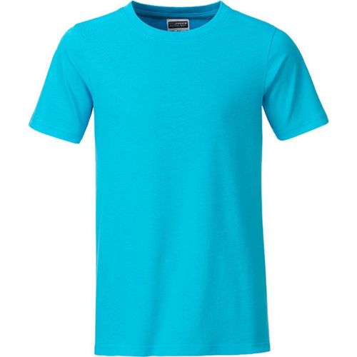 T-Shirt Enfant Gar?On Manches Courtes Bio - 8008b - Bleu Turquoise