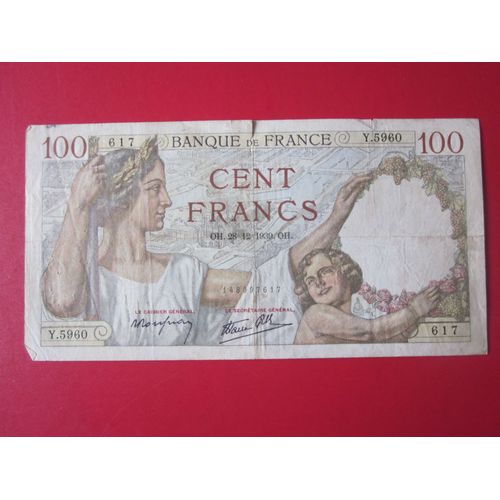Billet 100 Francs Sully 1939