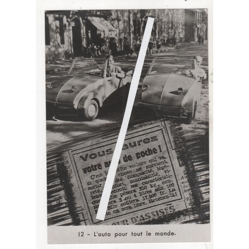 Photo Apres Guerre Ww2 Voiture Auto Pour Tout Le Monde Auto De Poche