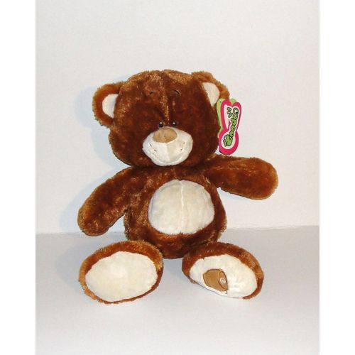 Ours Zoodoo Peluche Doudou Ours Marron Beige 42 Cm