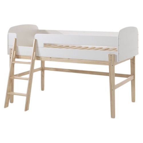 Lit Enfant "Kiddy" 90x200cm Naturel & Blanc